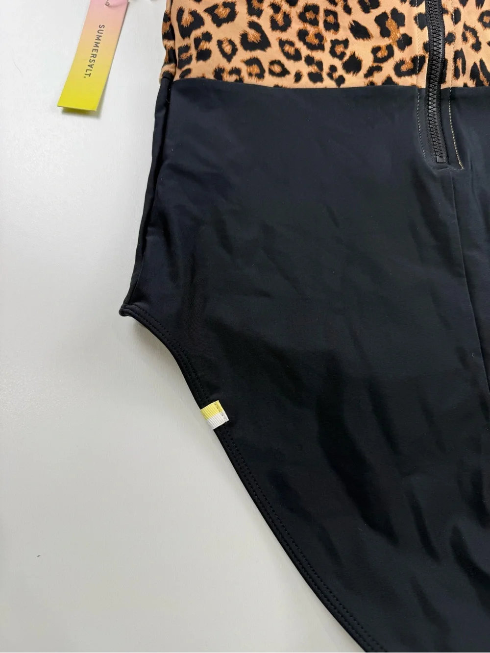 Summersalt Swimsuit The Surf Sea Leopard Black One Piece Size 10 NWT